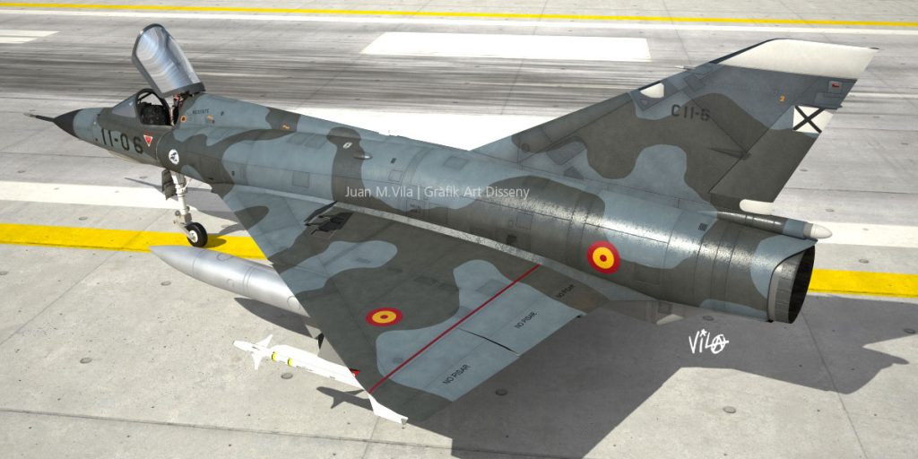 Mirage IIIEE modelado en Cinema 4D